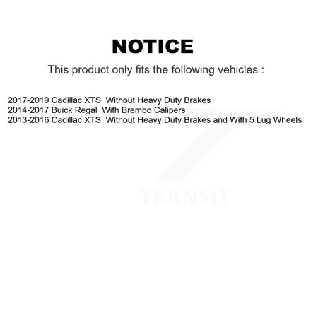 Front Disc Brake Rotors And Semi-Metallic Pads Kit For Cadillac XTS Buick Regal K8A-104086