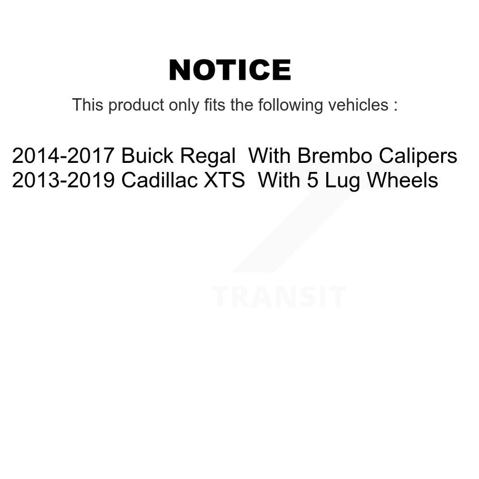 Front Disc Brake Rotors And Semi-Metallic Pads Kit For Cadillac XTS Buick Regal K8A-104086