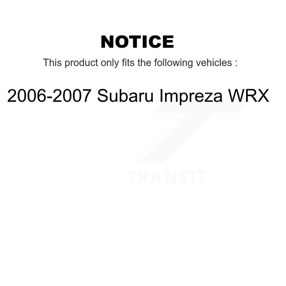 Front Disc Brake Rotors And Ceramic Pads Kit For 2006-2007 Subaru Impreza WRX K8A-104101