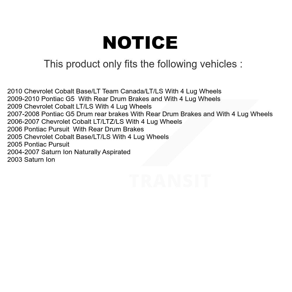 Front Disc Brake Rotor Ceramic Pad Kit For Chevrolet Cobalt Pontiac G5 Saturn Ion Pursuit K8A-104139