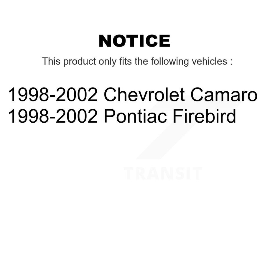 Front Brake Rotor & Semi-Metallic Pad Kit For 1998-2002 Pontiac Firebird Chevrolet Camaro K8A-104340
