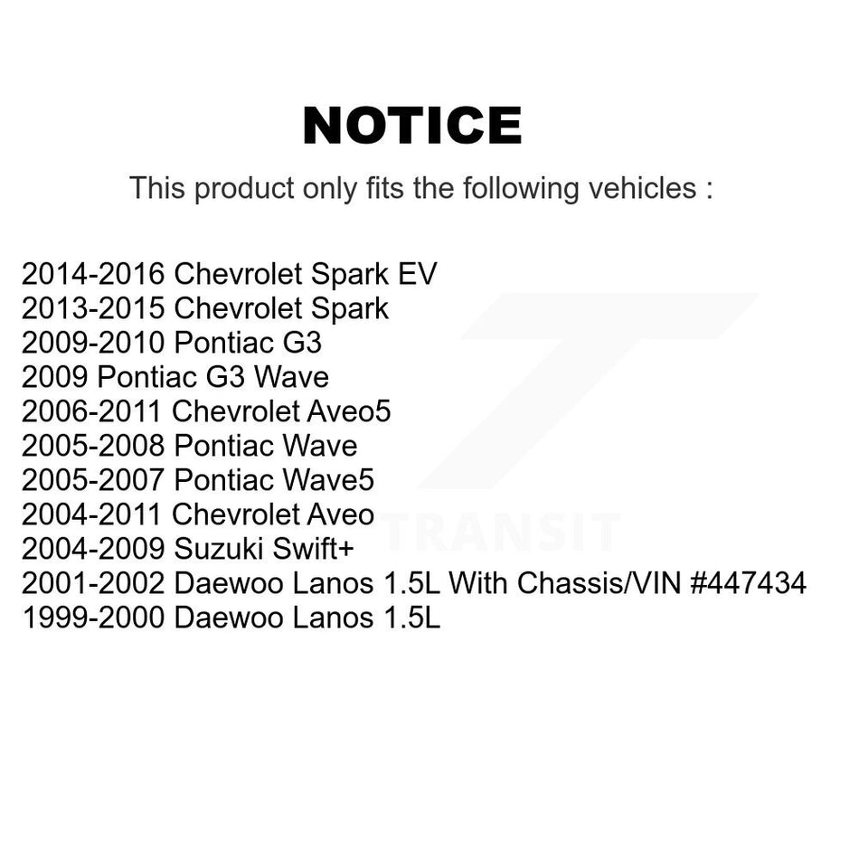 Front Brake Rotor Semi-Metallic Pad Kit For Chevrolet Aveo Pontiac Aveo5 Wave Spark G3 EV K8A-104389