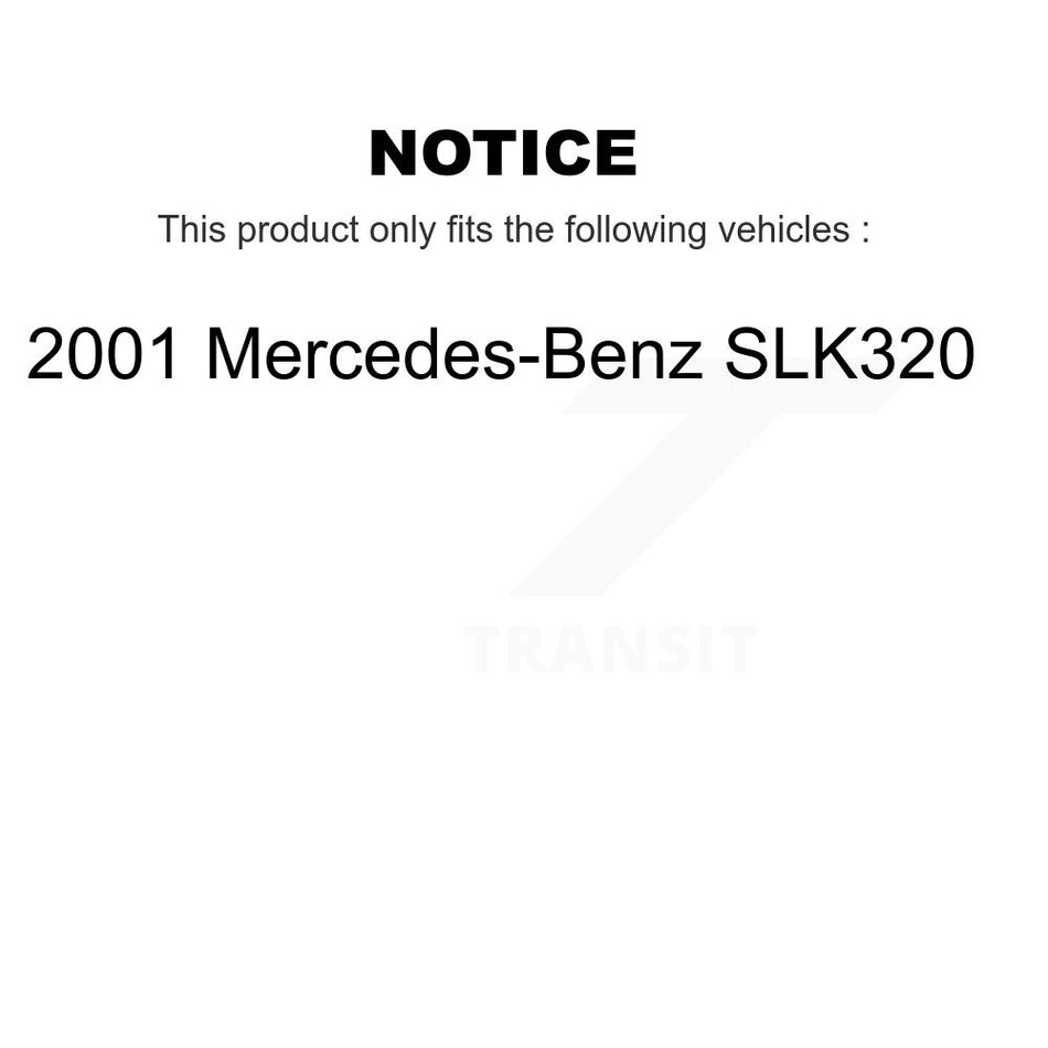 Front Disc Brake Rotors And Semi-Metallic Pads Kit For 2001 Mercedes-Benz SLK320 K8A-104415