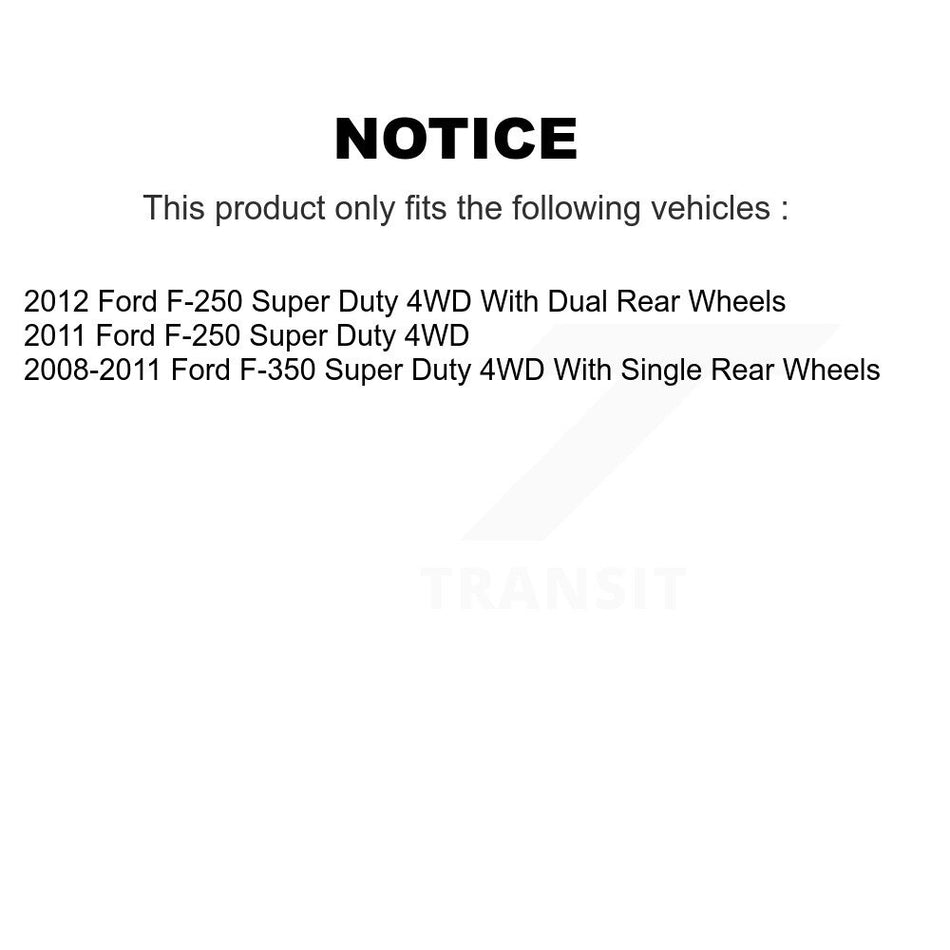 Front Disc Brake Rotors And Semi-Metallic Pads Kit For Ford F-350 Super Duty F-250 4WD K8A-104423