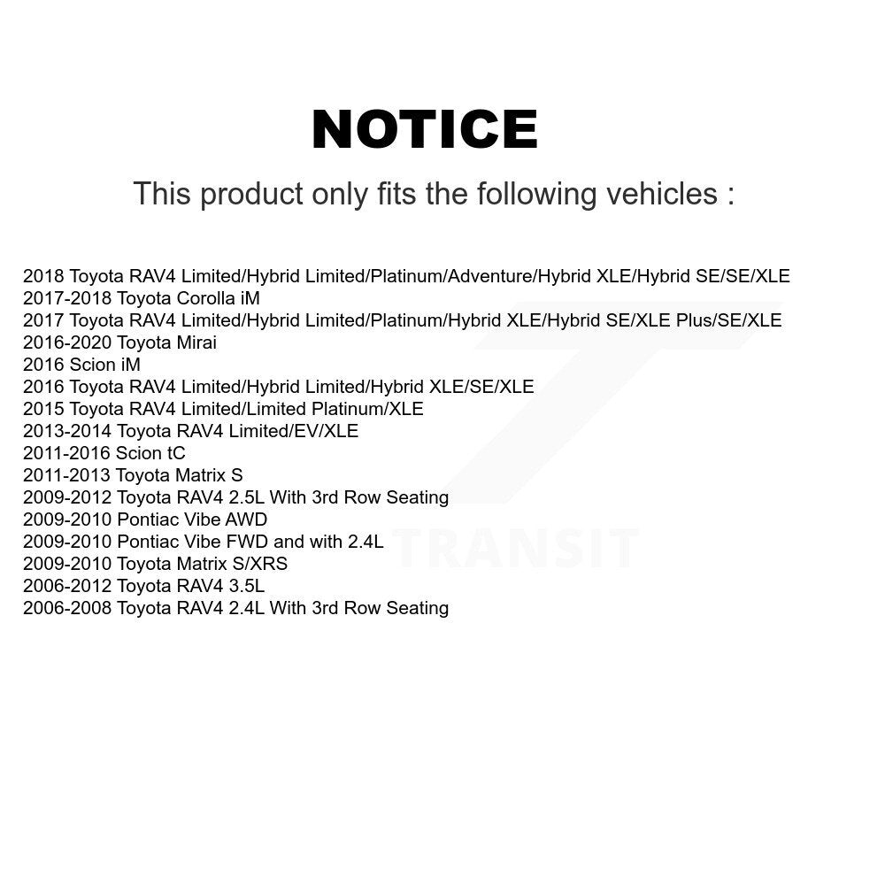 Front Brake Rotor Ceramic Pad Kit For Toyota RAV4 Matrix Pontiac Vibe Scion Corolla iM tC K8A-104505