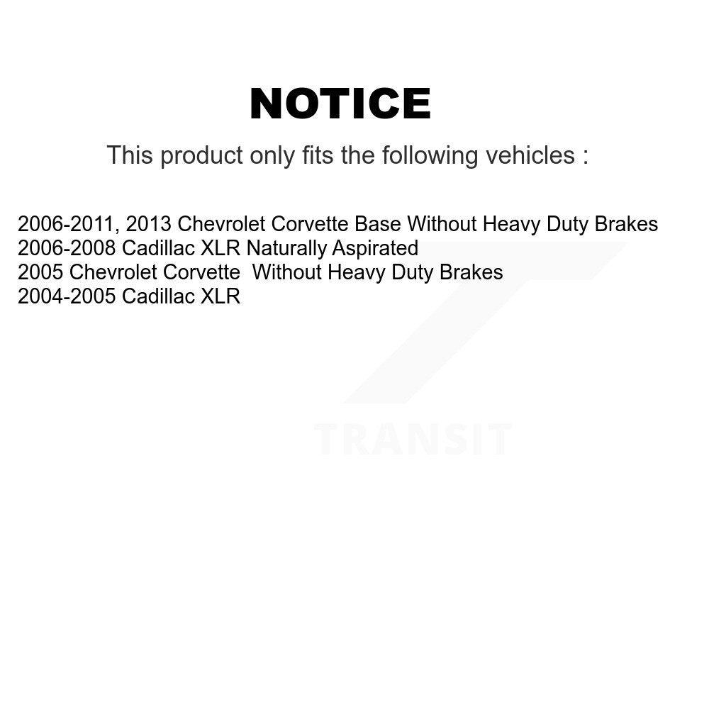 Front Disc Brake Rotors And Ceramic Pads Kit For Chevrolet Corvette Cadillac XLR K8A-104602