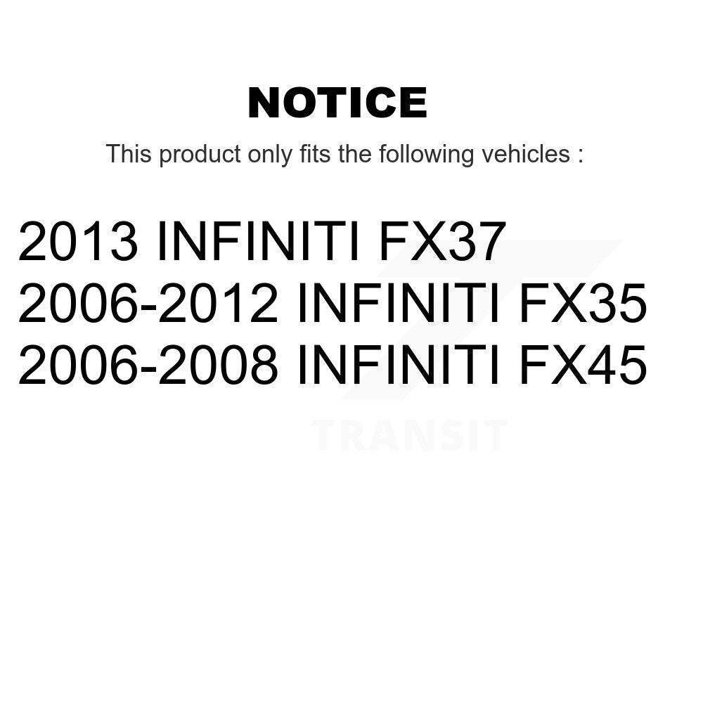 Front Disc Brake Rotors And Semi-Metallic Pads Kit For INFINITI FX35 FX37 FX45 K8A-104640