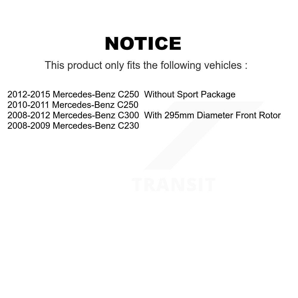 Front Disc Brake Rotors And Semi-Metallic Pads Kit For Mercedes-Benz C300 C250 C230 K8A-104745
