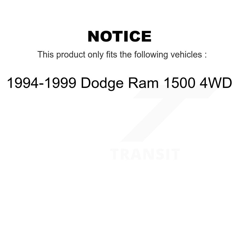 Front Disc Brake Rotors And Semi-Metallic Pads Kit For 1994-1999 Dodge Ram 1500 4WD K8A-104788