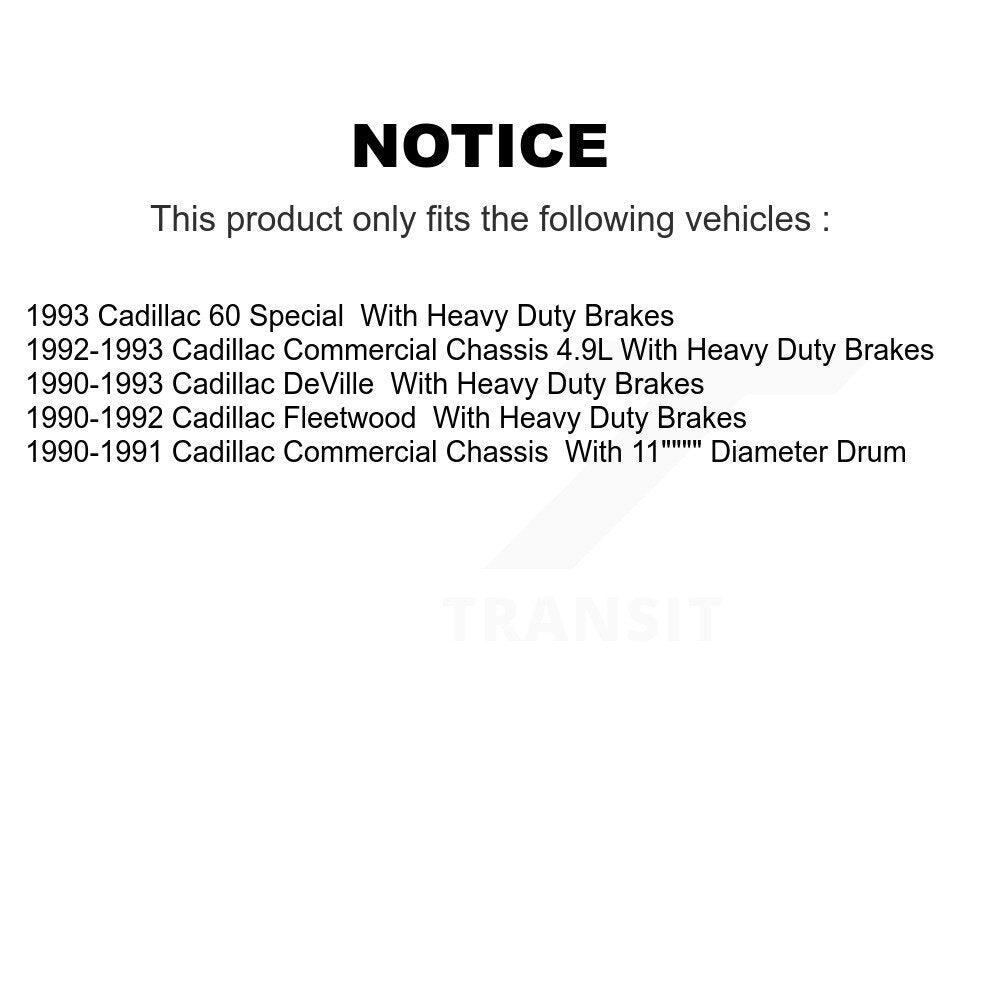 Front Brake Rotor Semi-Metallic Pad Kit For Cadillac DeVille Fleetwood 60 Special Chassis K8A-104790