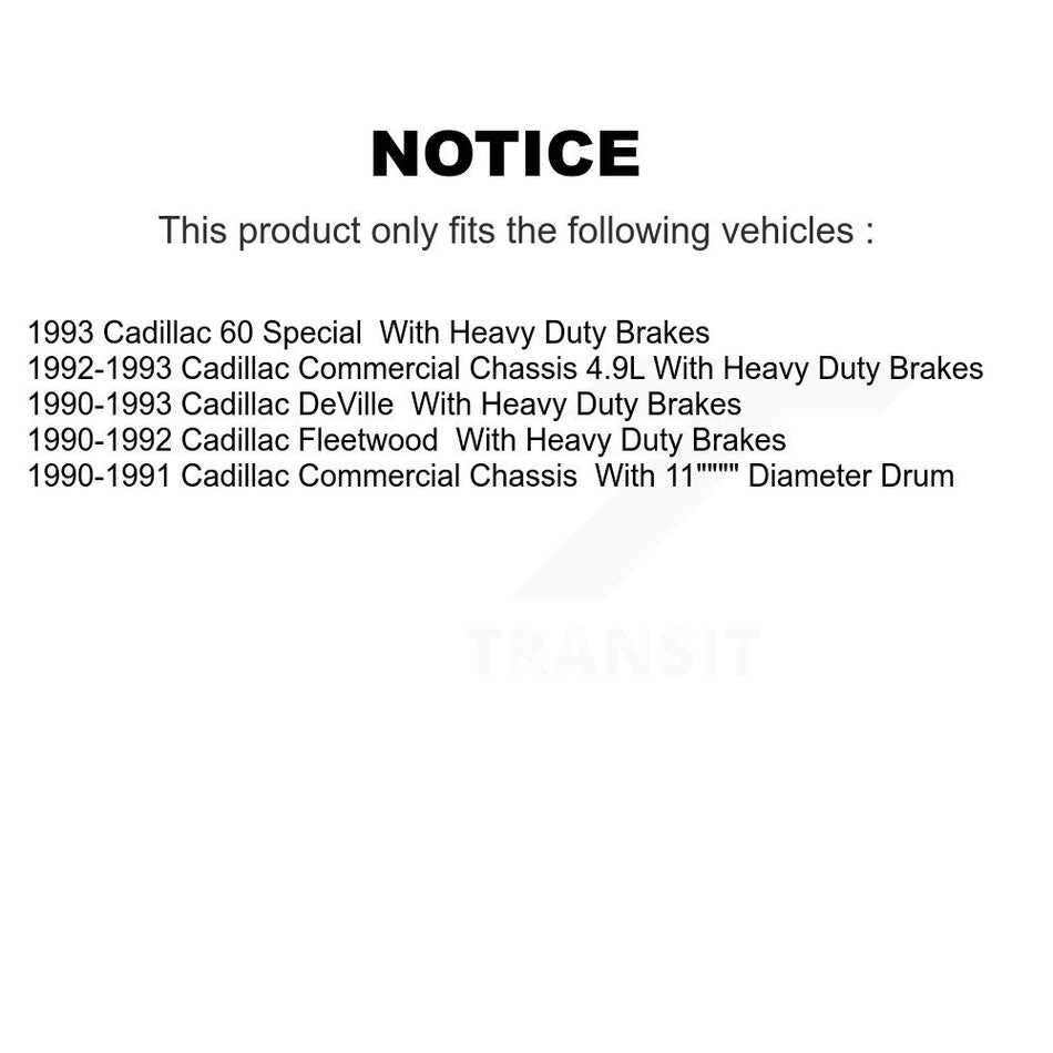 Front Brake Rotor Semi-Metallic Pad Kit For Cadillac DeVille Fleetwood 60 Special Chassis K8A-104790