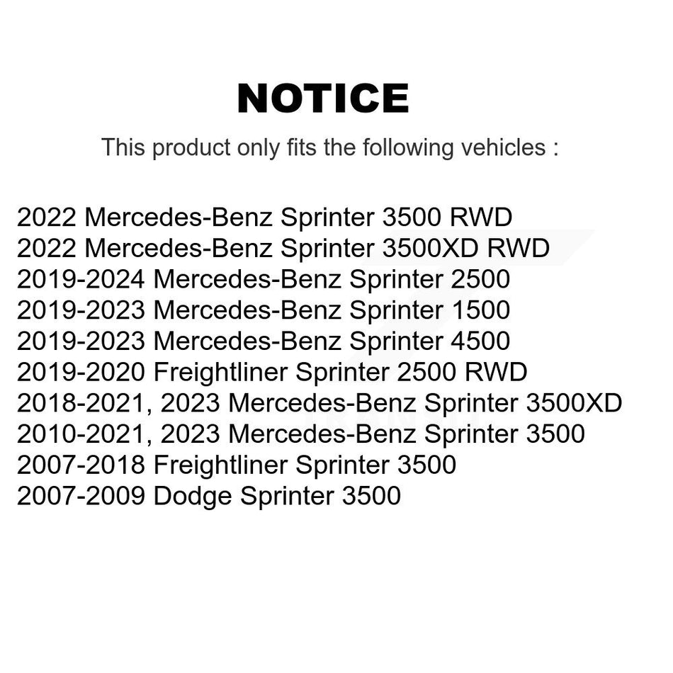 Front Brake Rotor & Semi-Metallic Pad Kit For Mercedes-Benz Sprinter 2500 3500 Dodge 4500 K8A-104850