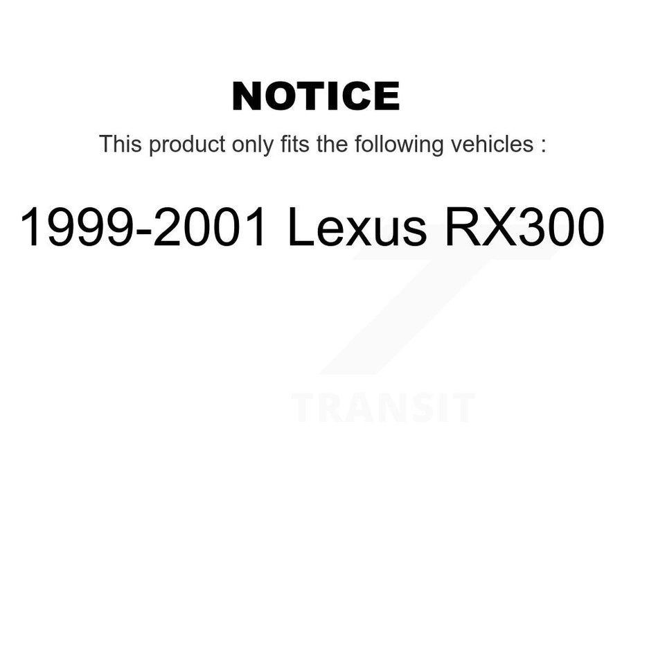 Front Disc Brake Rotors And Ceramic Pads Kit For 1999-2001 Lexus RX300 K8A-104871