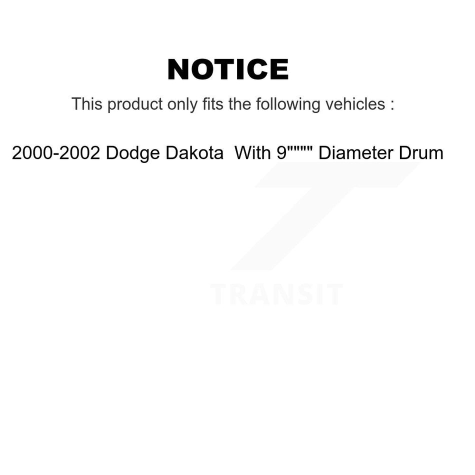 Front Rear Brake Rotors Semi-Metallic Pad Drum Kit For Dodge Dakota With 9" Diameter K8A-104906