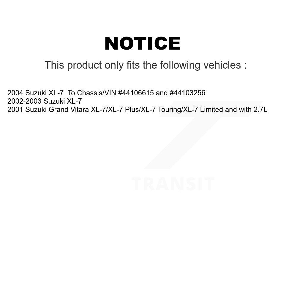Front Rear Disc Brake Rotors Semi-Metallic Pads And Drum Kit For Suzuki XL-7 Grand Vitara K8A-105014