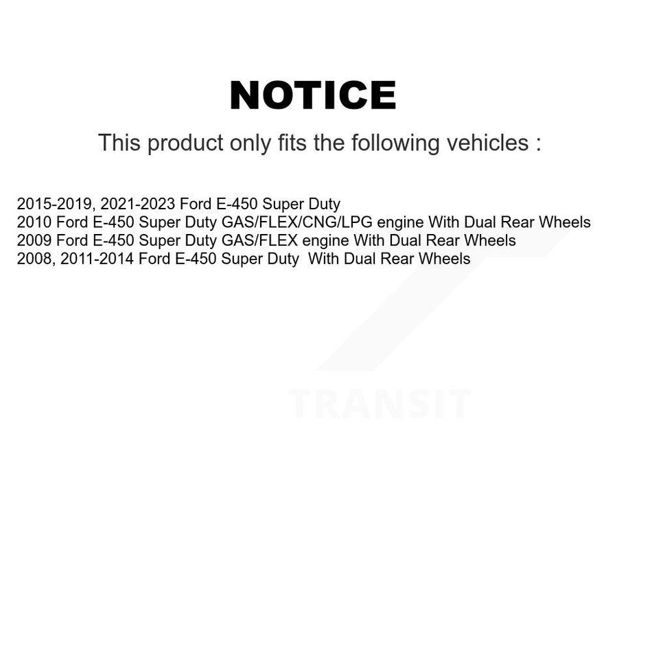 Front Rear Semi-Metallic Pad Disc Brake Rotors Hub Assembly Kit For Ford E-450 Super Duty K8A-105274