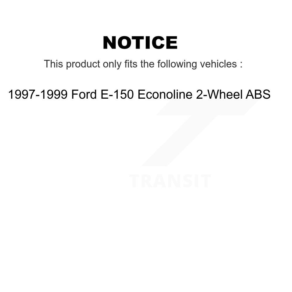 Front Rear Disc Brake Rotor Hub Semi-Metallic Pad Drum Kit (7Pc) For Ford E-150 Econoline K8A-105366