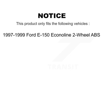 Front Rear Brake Rotors Semi-Metallic Pad & Drum Kit For Ford E-150 Econoline 2-Wheel ABS K8A-105383