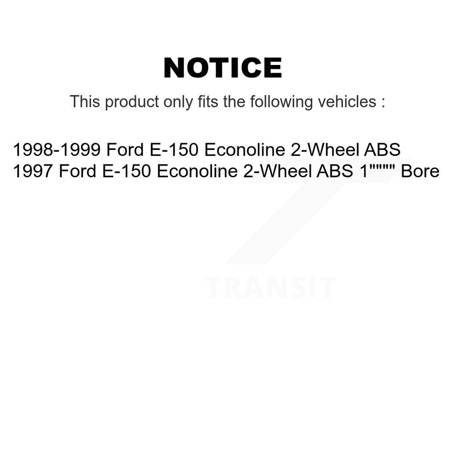 Front Rear Disc Brake Rotor Semi-Metallic Pad And Drum Kit (9Pc) For Ford E-150 Econoline K8A-105461