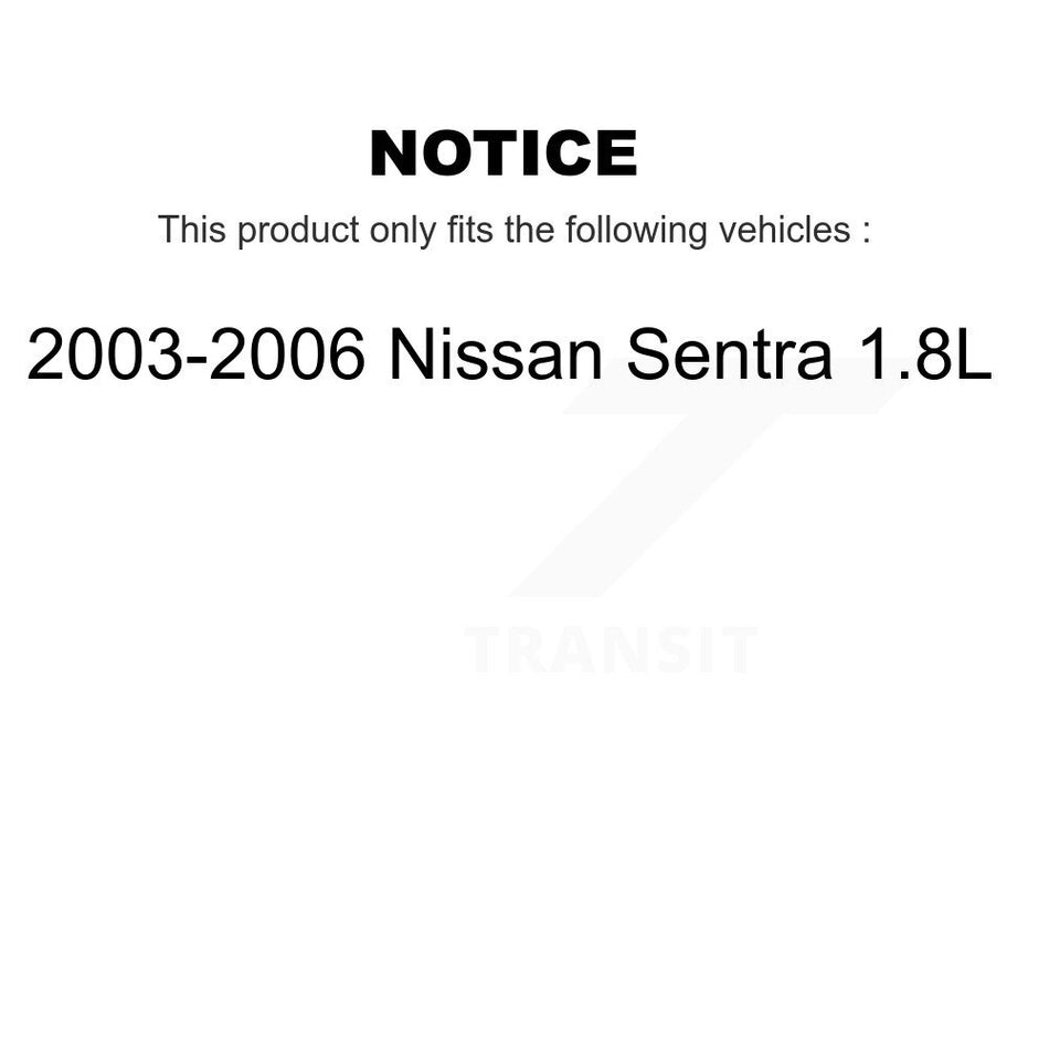Front Rear Disc Brake Rotor Ceramic Pad & Drum Kit (9Pc) For 2003-2006 Nissan Sentra 1.8L K8A-105617