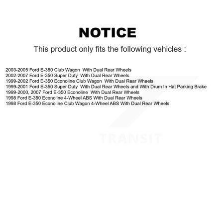 Front Rear Semi-Metallic Pad Brake Rotor Hub Kit For Ford E-350 Super Duty Econoline Club K8A-105874
