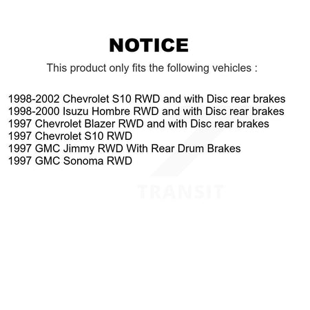 Front Semi-Metallic Rear Ceramic Pad & Brake Rotor Kit For Chevrolet S10 GMC Blazer Jimmy K8A-105922