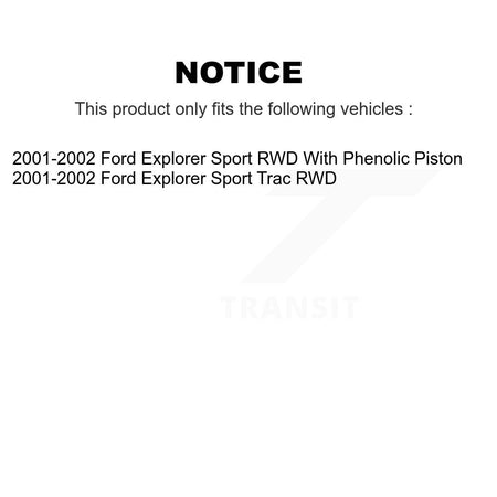 Front Ceramic Rear Semi-Metallic Pad Brake Rotor Hub Kit For Ford Explorer Sport Trac RWD K8A-105925