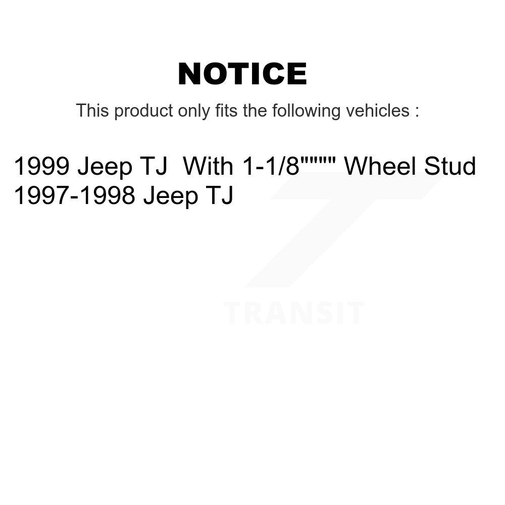 Front Rear Disc Brake Rotors Semi-Metallic Pads And Drum Kit For Jeep TJ K8A-105975