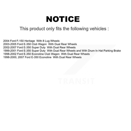 Rear Brake Rotor Semi-Metallic Pad Kit For Ford E-350 Super Duty Econoline F-150 Heritage K8A-106086