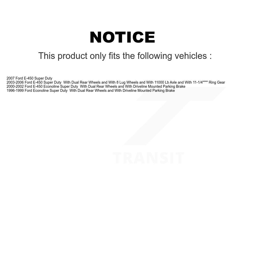 Rear Disc Brake Rotors And Semi-Metallic Pads Kit For Ford E-450 Econoline Super Duty K8A-106162