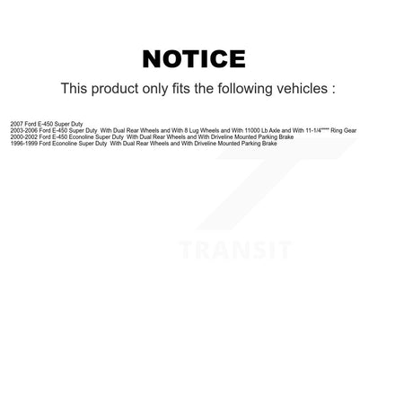 Rear Disc Brake Rotors And Semi-Metallic Pads Kit For Ford E-450 Econoline Super Duty K8A-106162