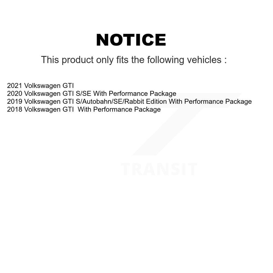 Front Rear Ceramic Pads And Disc Brake Rotors Kit For Volkswagen GTI K8A-106308