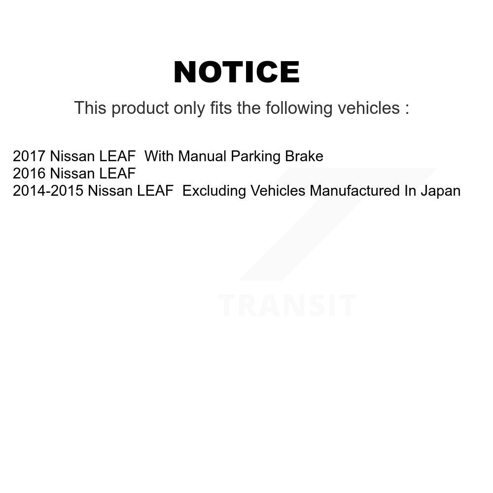 Front Rear Ceramic Pads And Disc Brake Rotors Kit For Nissan LEAF K8A-106394