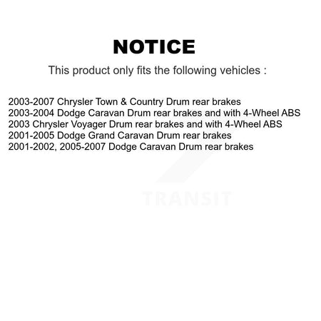 Front Rear Semi-Metallic Pad Disc Brake Rotor Kit For Dodge Caravan Grand Chrysler Town & K8A-106479
