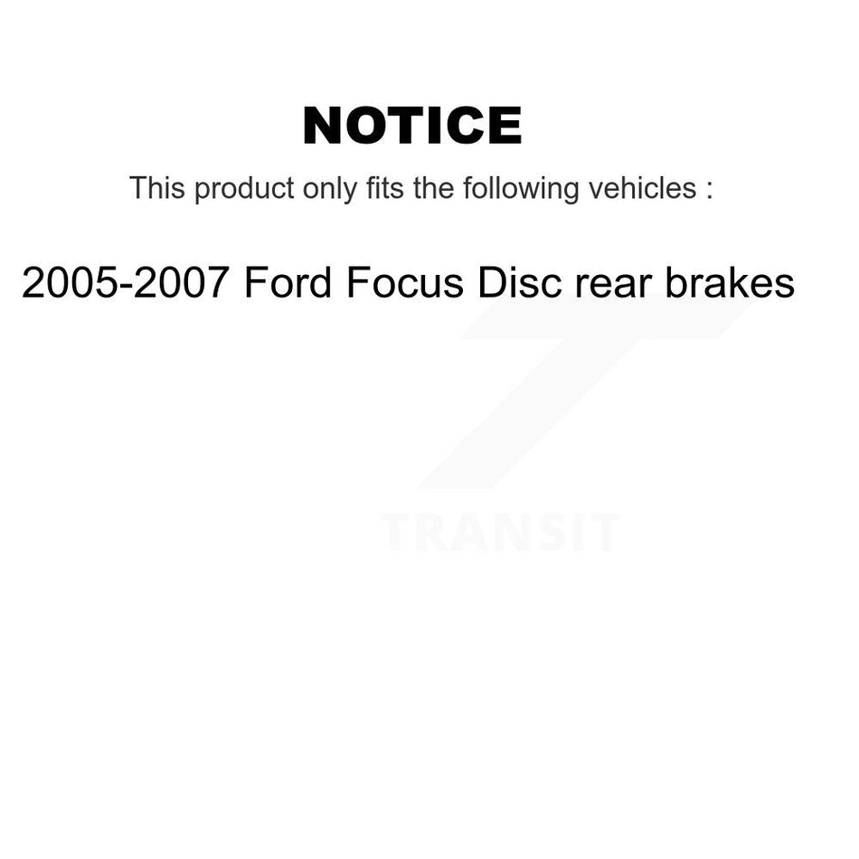 Front Ceramic Rear Semi-Metallic Pad Disc Brake Rotor Kit For Ford Focus rear brakes K8A-106507