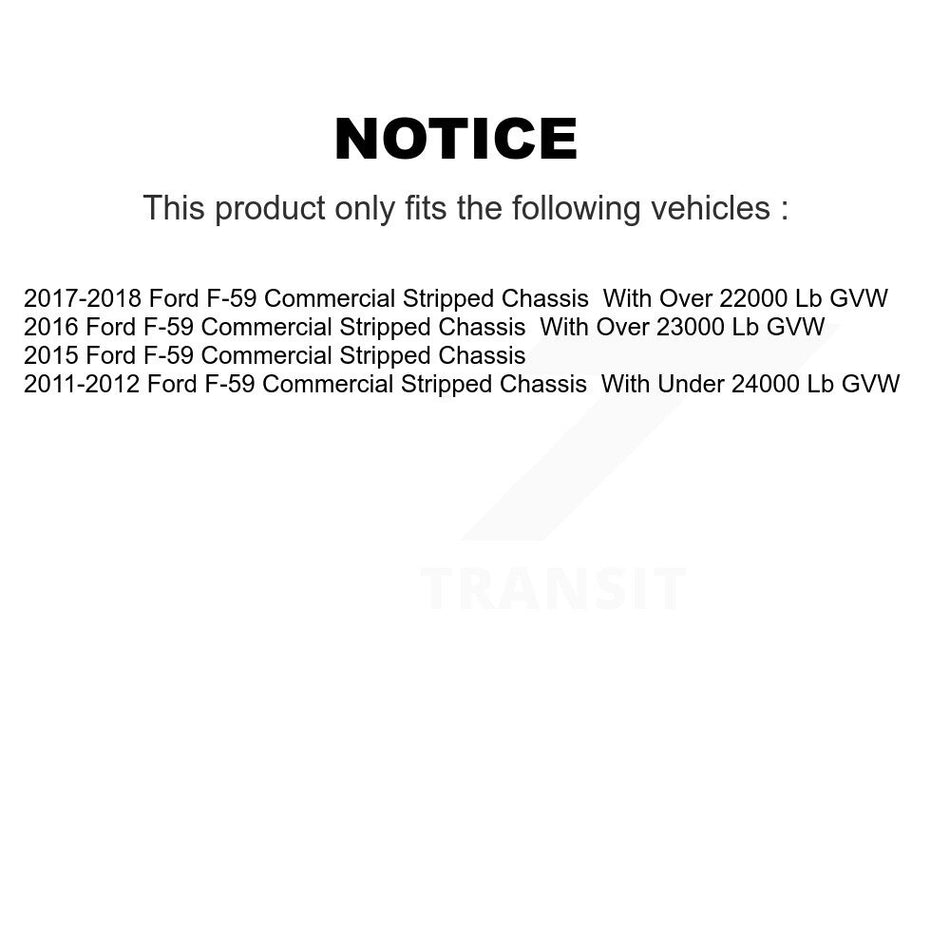 Front Rear Semi-Metallic Pad & Brake Rotors Kit For Ford F-59 Commercial Stripped Chassis K8A-106763