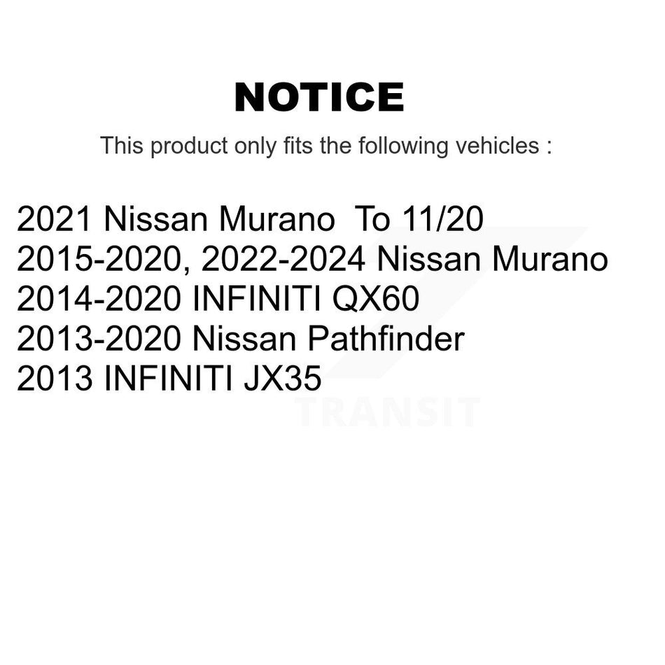 Front Rear Ceramic Pad & Brake Rotors Kit For Nissan Murano Pathfinder INFINITI QX60 JX35 K8A-106856
