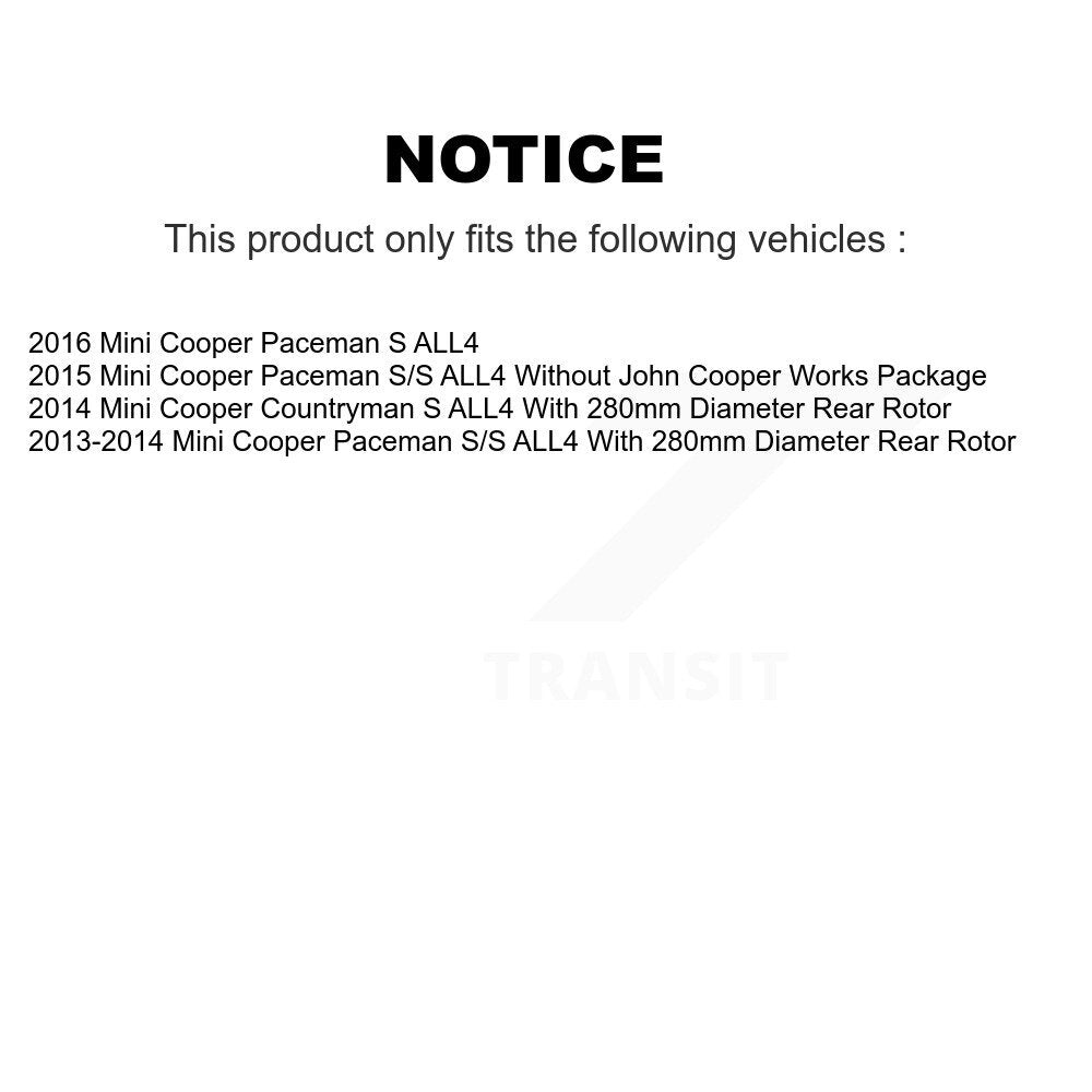 Front Semi-Metallic Rear Ceramic Pad & Brake Rotor Kit For Mini Cooper Countryman Paceman K8A-106865