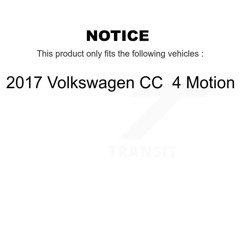 Front Rear Ceramic Pads And Disc Brake Rotors Kit For 2017 Volkswagen CC 4 Motion K8A-106893