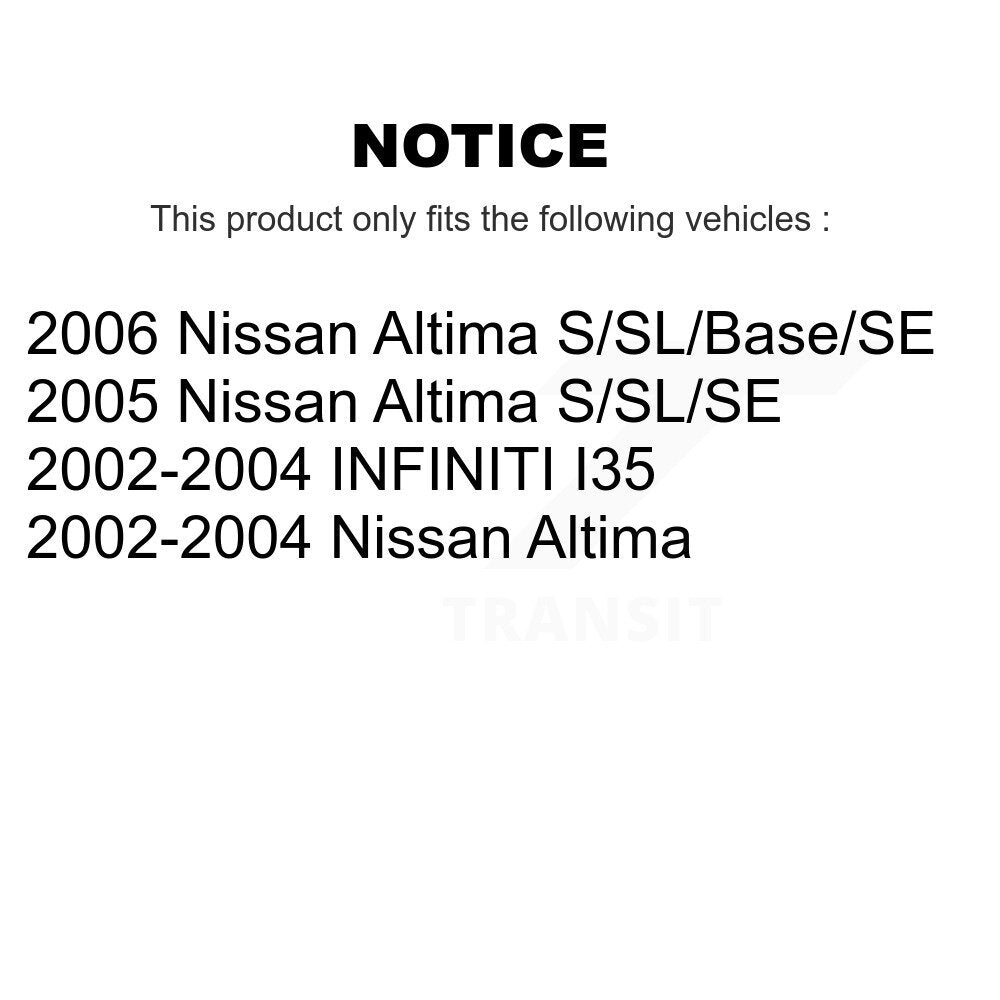 Front Disc Brake Rotors And Ceramic Pads Kit For Nissan Altima INFINITI I35 K8A-106999