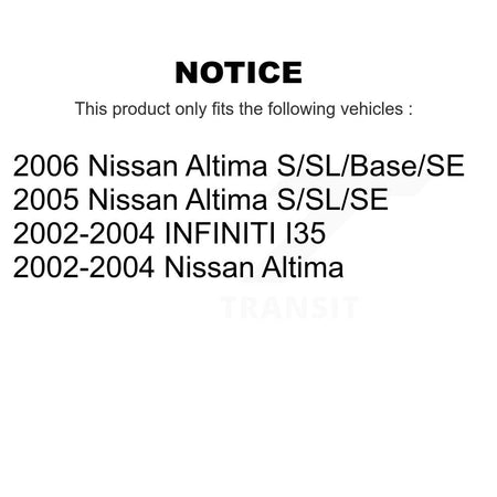 Front Disc Brake Rotors And Ceramic Pads Kit For Nissan Altima INFINITI I35 K8A-106999
