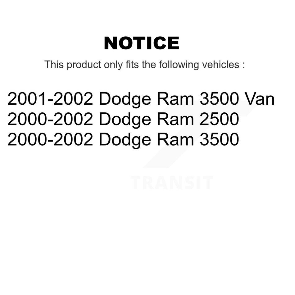 Front Disc Brake Rotors And Semi-Metallic Pads Kit For Dodge Ram 2500 3500 Van K8A-107069