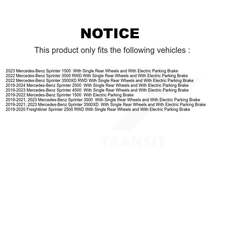 Front Rear Semi-Metallic Pad & Brake Rotors Kit For Mercedes-Benz Sprinter 2500 3500 4500 K8A-107369