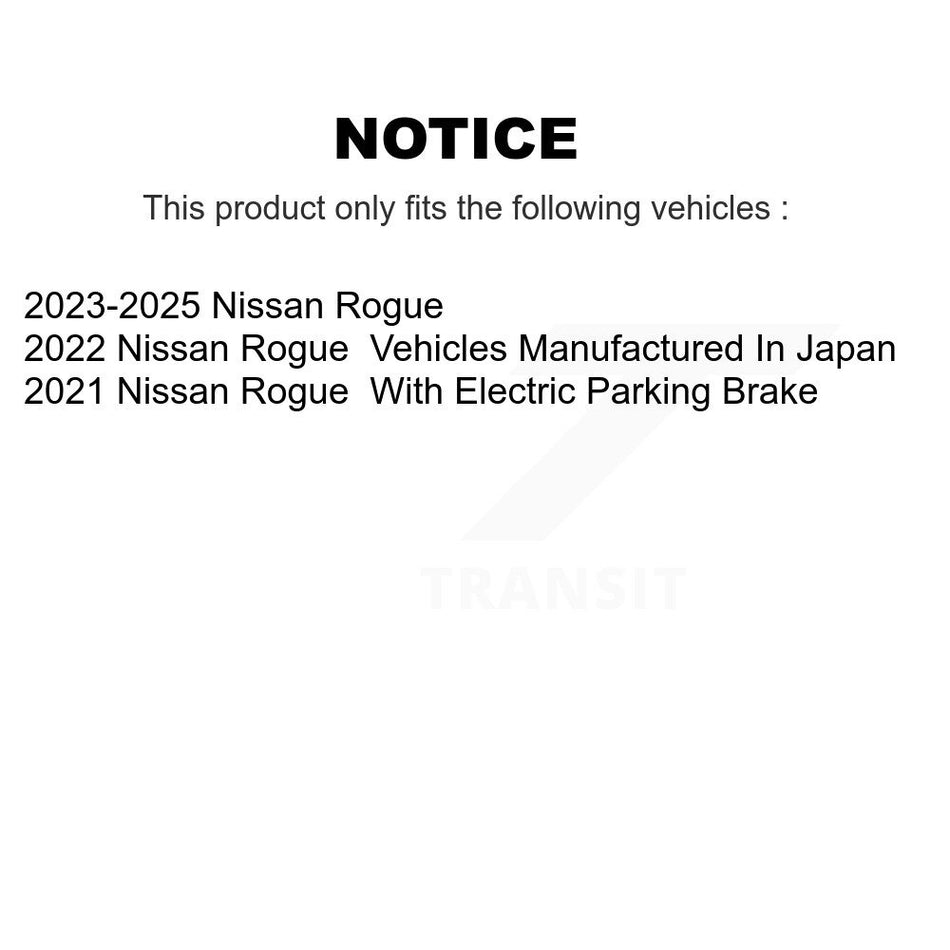Rear Disc Brake Rotors And Ceramic Pads Kit For Nissan Rogue K8A-107476