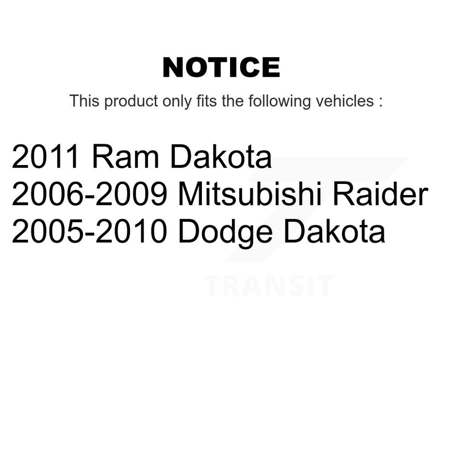 Front Rear Brake Rotors Semi-Metallic Pad Drum Kit For Dakota Dodge Ram Mitsubishi Raider K8A-107496
