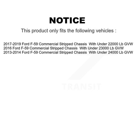 Front Rear Semi-Metallic Pad & Brake Rotors Kit For Ford F-59 Commercial Stripped Chassis K8A-107582