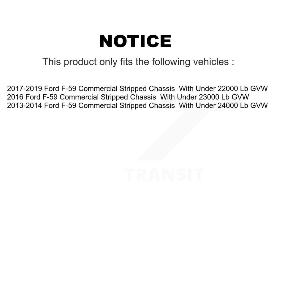 Front Rear Semi-Metallic Pad & Brake Rotors Kit For Ford F-59 Commercial Stripped Chassis K8A-107584