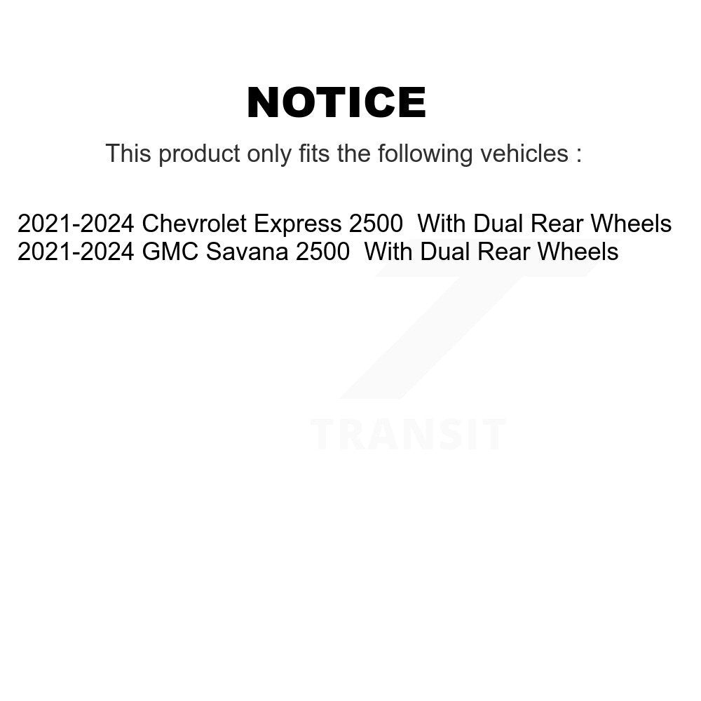 Front Rear Semi-Metallic Pad & Disc Brake Rotor Kit For GMC Savana 2500 Chevrolet Express K8A-107605