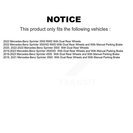 Front Semi-Metallic Rear Ceramic Pad Brake Rotor Kit For Mercedes-Benz Sprinter 3500 4500 K8A-107637
