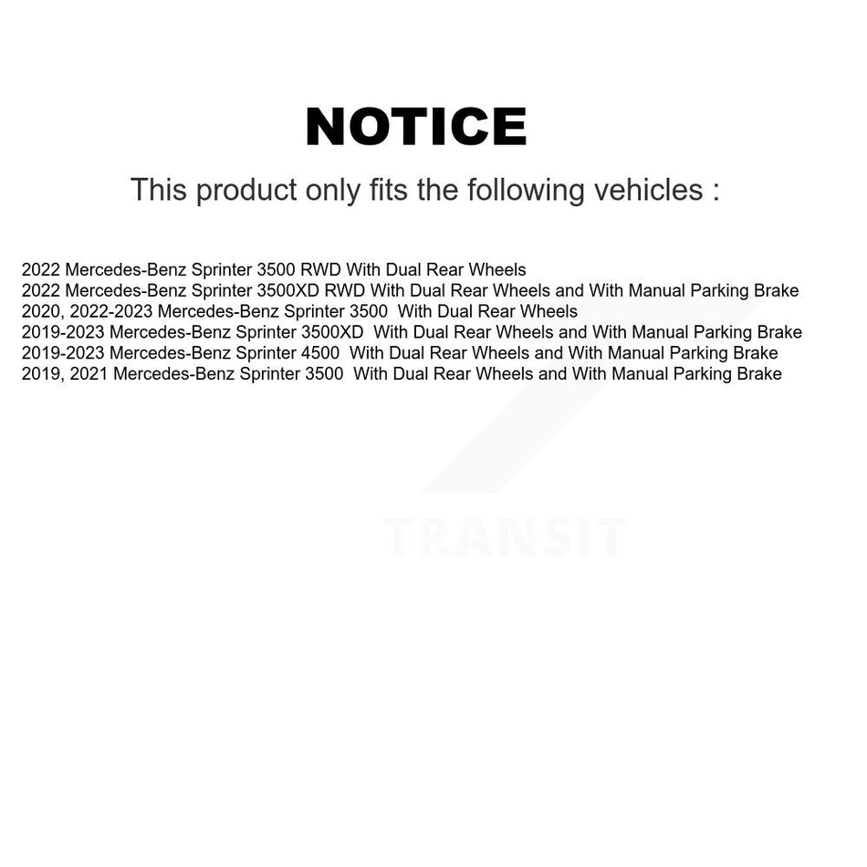 Front Semi-Metallic Rear Ceramic Pad Brake Rotor Kit For Mercedes-Benz Sprinter 3500 4500 K8A-107637